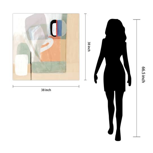Empire Art Direct 38" x 38" Multiform I Free Floating Reverse Tempered Glass Wall Art